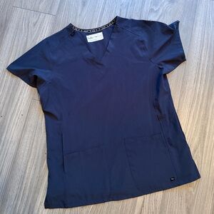 Tasha and Me Short Sleeve Scrub Top In Grey